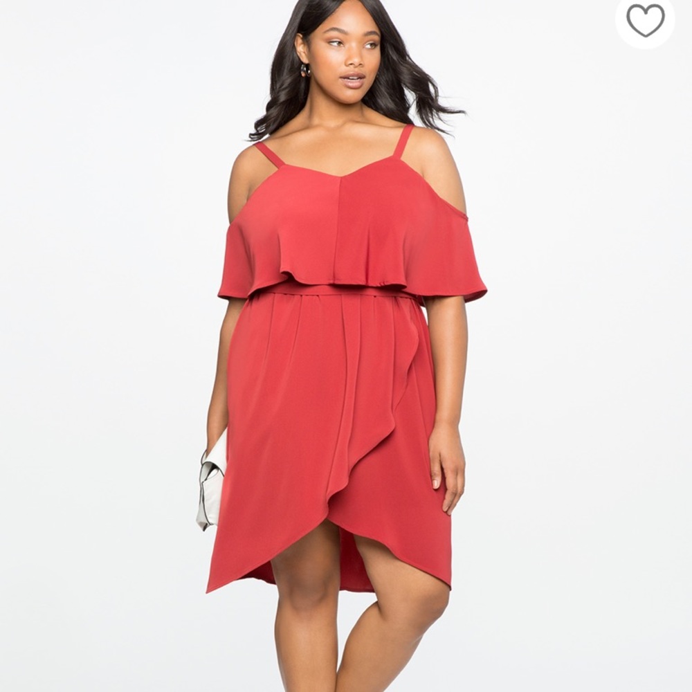 Eloquii Cold Shoulder Wrap Dress